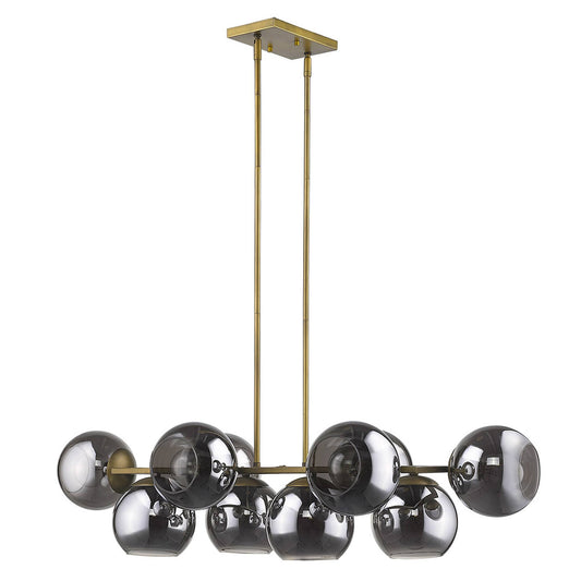 Acclaim Lighting-TP20036AB-Lunette 10-Light Island Pendant Aged Brass