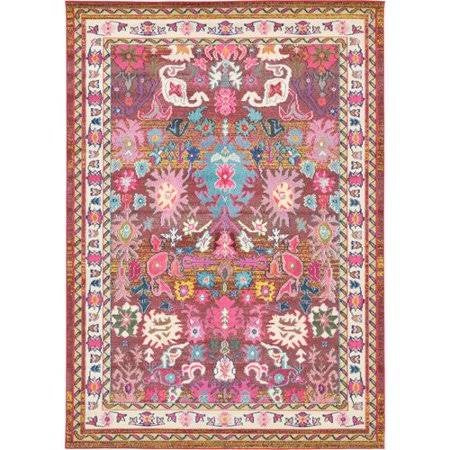 Bungalow Rose Iris Pink Area Rug; 7 x 10