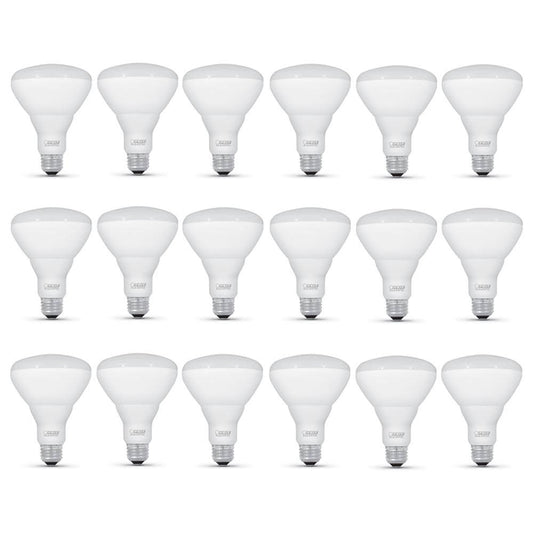 Feit Electric 65-Watt Equivalent BR30 Dimmable CEC Compliant E26 LED Flood Light Bulb, Soft White (18-Pack)