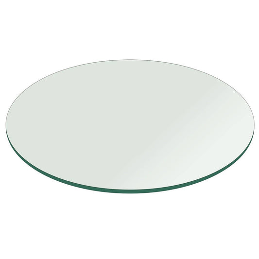 Fab Glass and Mirror 1/4 Thick Flat Polish Tempered Round Glass Table Top, 28