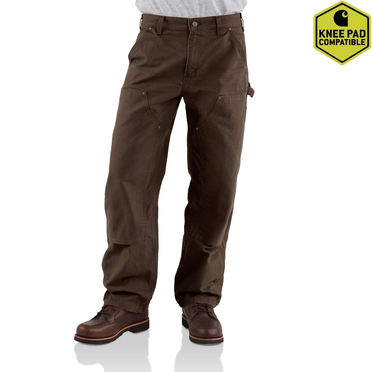 Carhartt Mens Washed-Duck Double-Front Work Dungaree (30x32 Dark Brown)