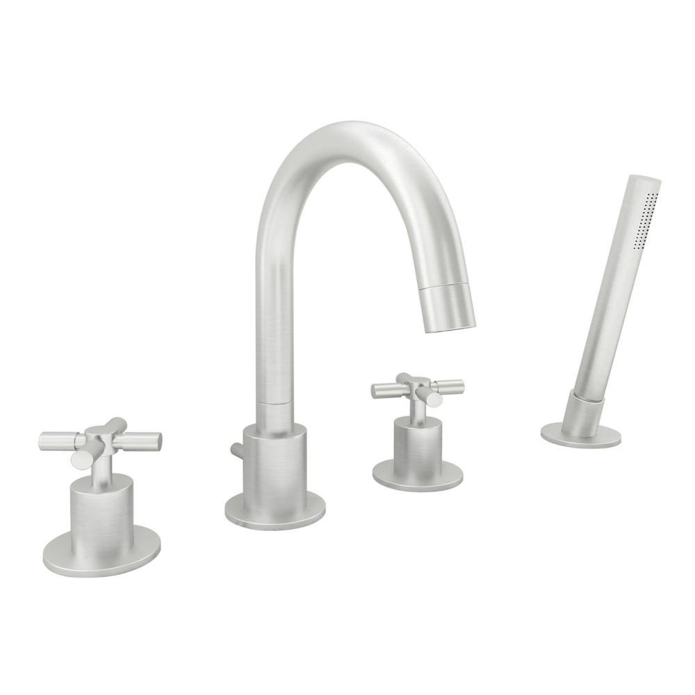 Ancona Prima 4 Bathroom 2-Handle Roman Tub Faucet in Brushed Nickel