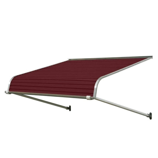 NuImage Awnings 1100 72-in Wide x 42-in Projection Burgundy Solid Open Slope Door Fixed Awning in Red | K110707216