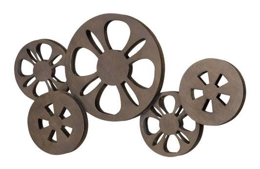 Benzara Metal Movie Reel Elegant Accessory for Studio