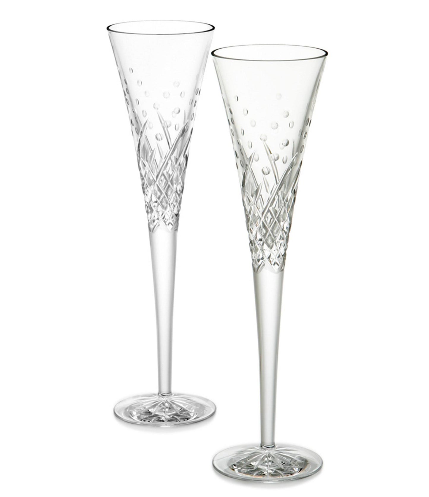 Waterford Wishes Happy Celebrations Toasting Flute, Set of 2