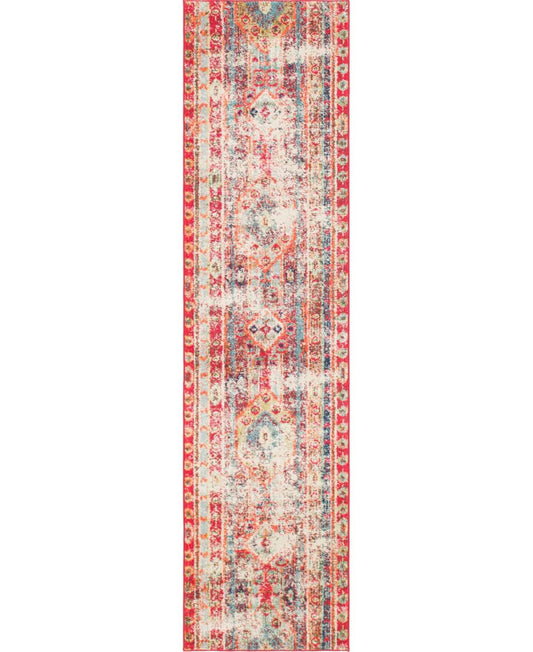 Unique Loom Kubok Sedona Area Rug - 27 x 10 Runner - Fuchsia