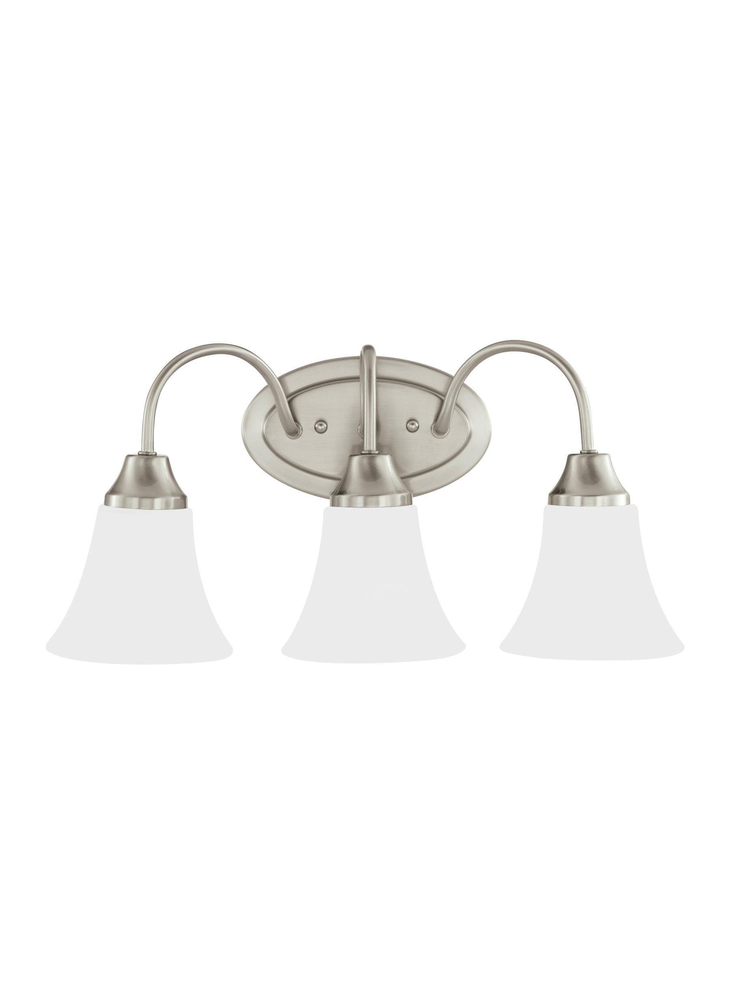 Sea Gull Lighting 44807 Holman Three Light Wall/Bath Vanity, Brushed Nickel