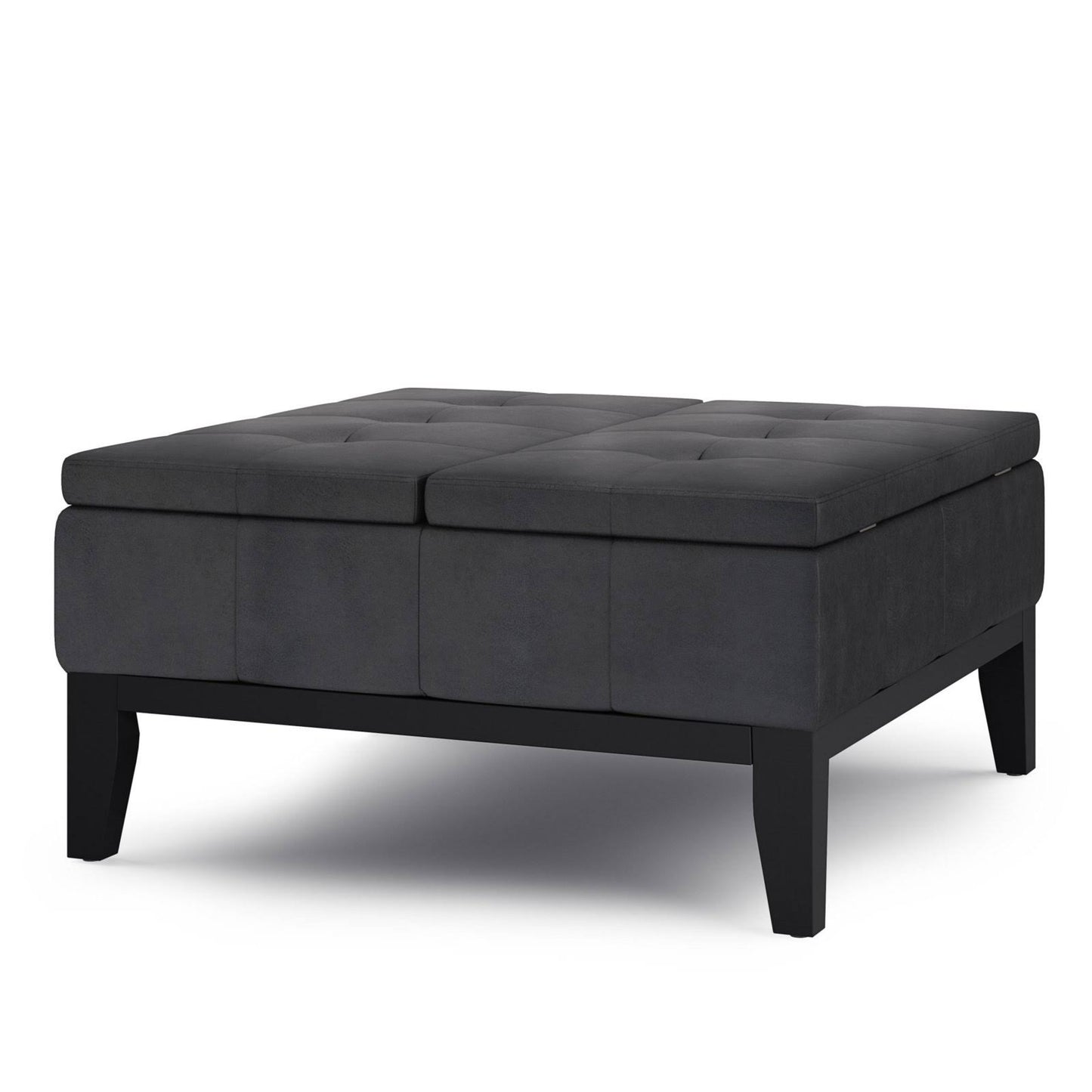 Brooklyn + Max Sea Mills Faux Leather Coffee Table Storage Ottoman