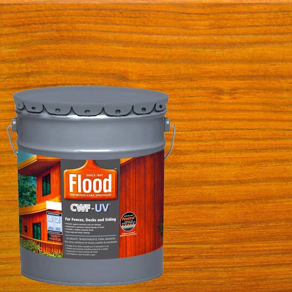 Flood 5 gal. Honey Gold Transparent CWF-UV Penetrating Exterior Wood Stain