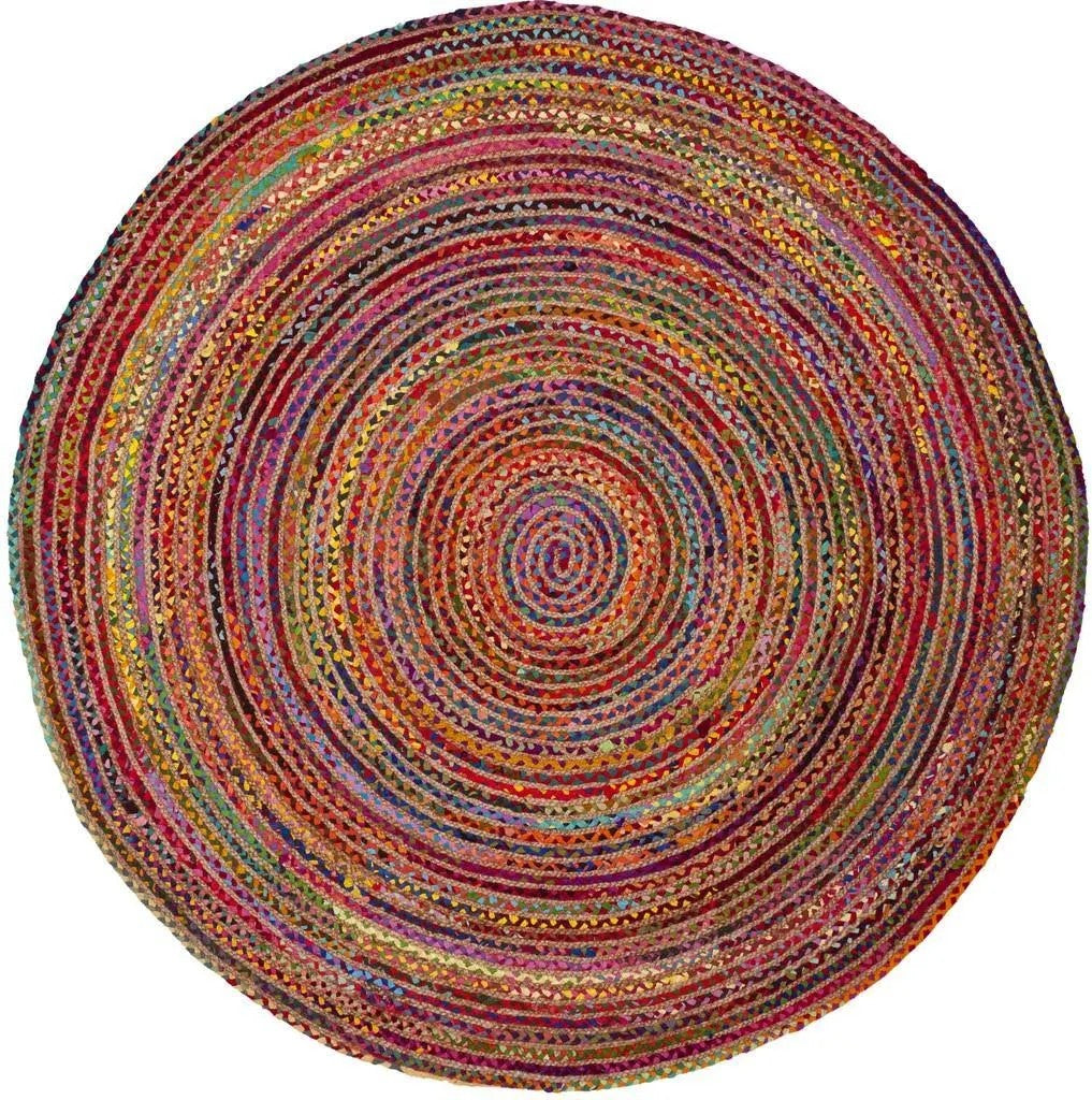 Safavieh Cape Cod CAP202A Red / Multi Rug 4 x 4 Round