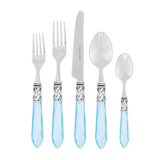 Vietri Aladdin Antique Light Blue Five-Piece Place Setting