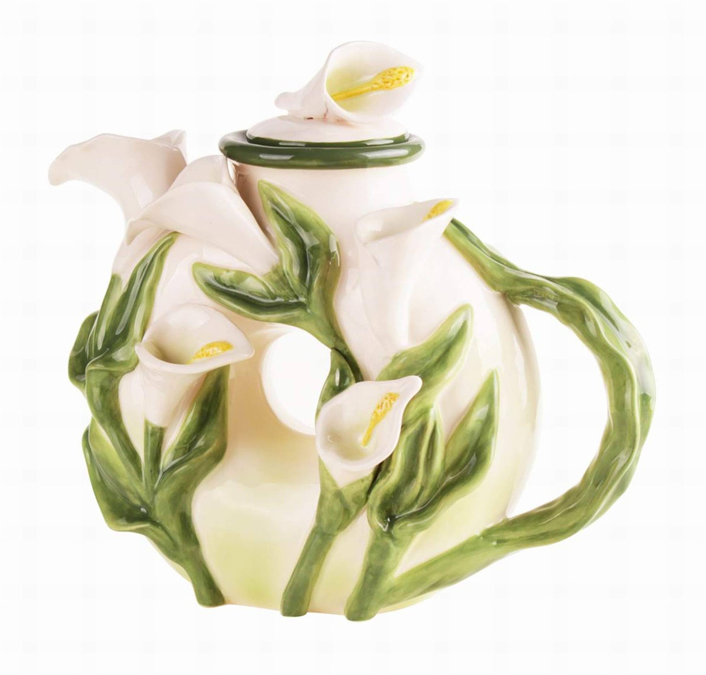 Blue Sky Ceramics Calla Lily Teapot, Black