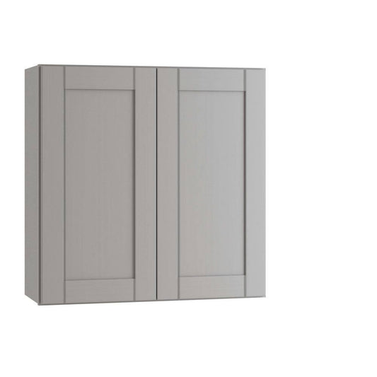 Contractor Express Cabinets Veiled Gray Shaker Assembled Plywood 30 in. x 30 in. x 12 in. Wall Kitchen Cabinet with Soft Close