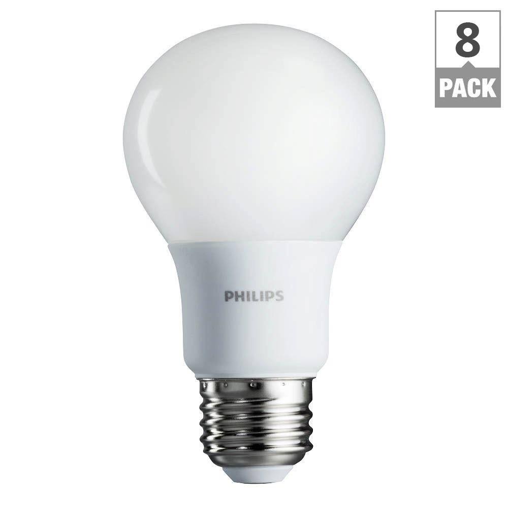 Philips 461129 60-Watt Equivalent Soft White A19 LED Light Bulb, 8-Pack (Philips 60W Equi. Soft White LED Light Bulb 8 Pack)