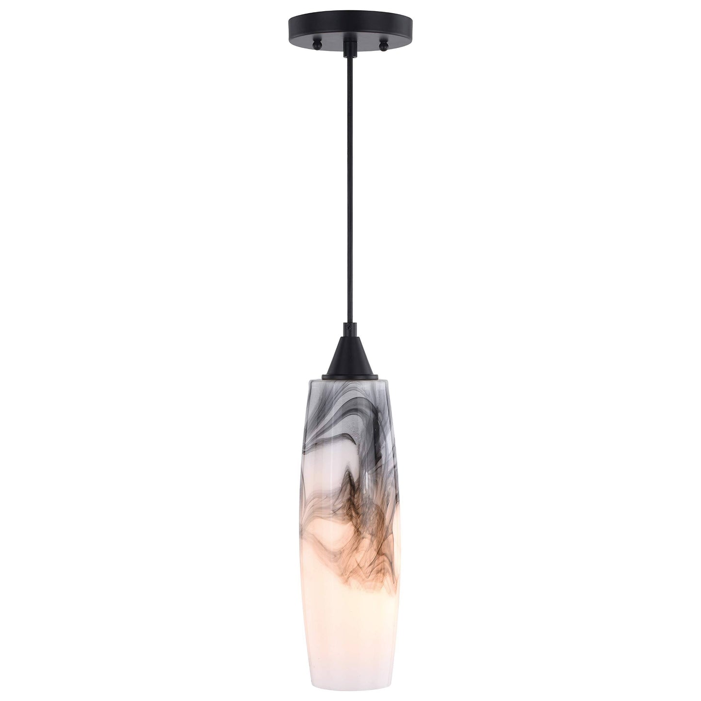 Vaxcel Lighting P0327 Milano 4 in. Mini Pendant Oil Rubbed Bronze London Fog Glass