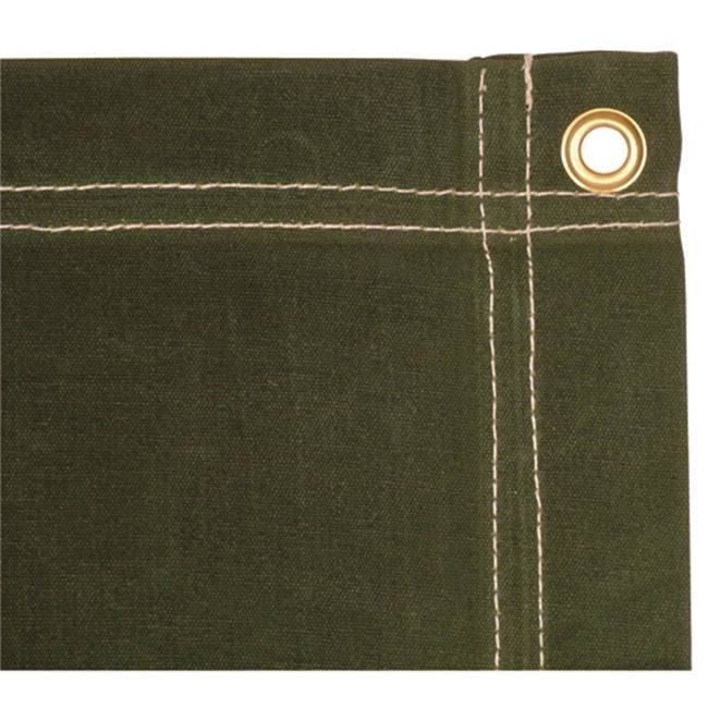 Fox Outdoor 81-1012 10 x 12 ft. Canvas Tarp - Olive Drab