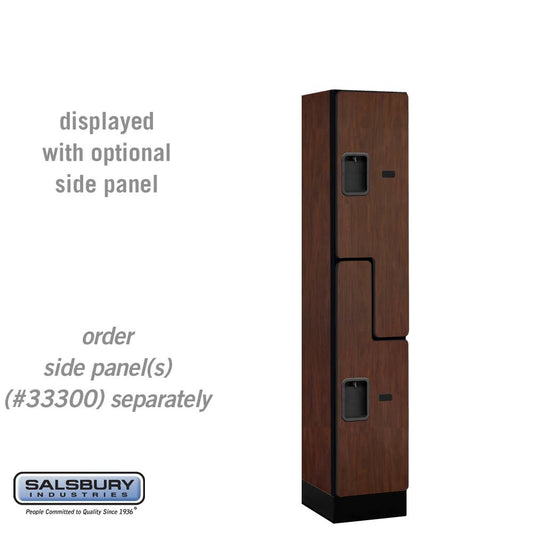 Salsbury 12 Wide Double Tier S Style Designer Wood Locker - 1 Wide - 5 Feet High - 15 Inches Deep - Mahogany