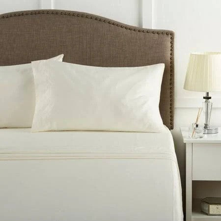 Better Homes Gardens 300 Thread Count 100% Cotton Wrinkle Resistant Sheet Set, King Vanilla Dream