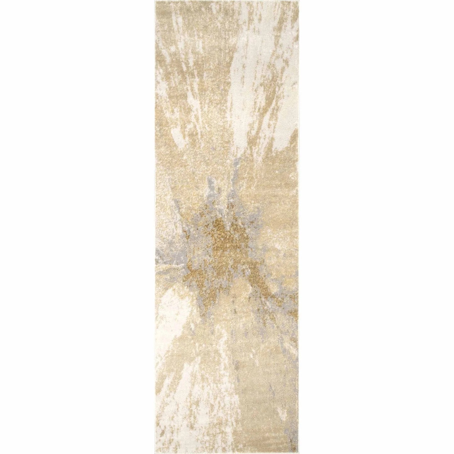 nuLOOM Contemporary Abstract Cyn Gold 2 ft. 8 in. x 8 ft. Runner Rug