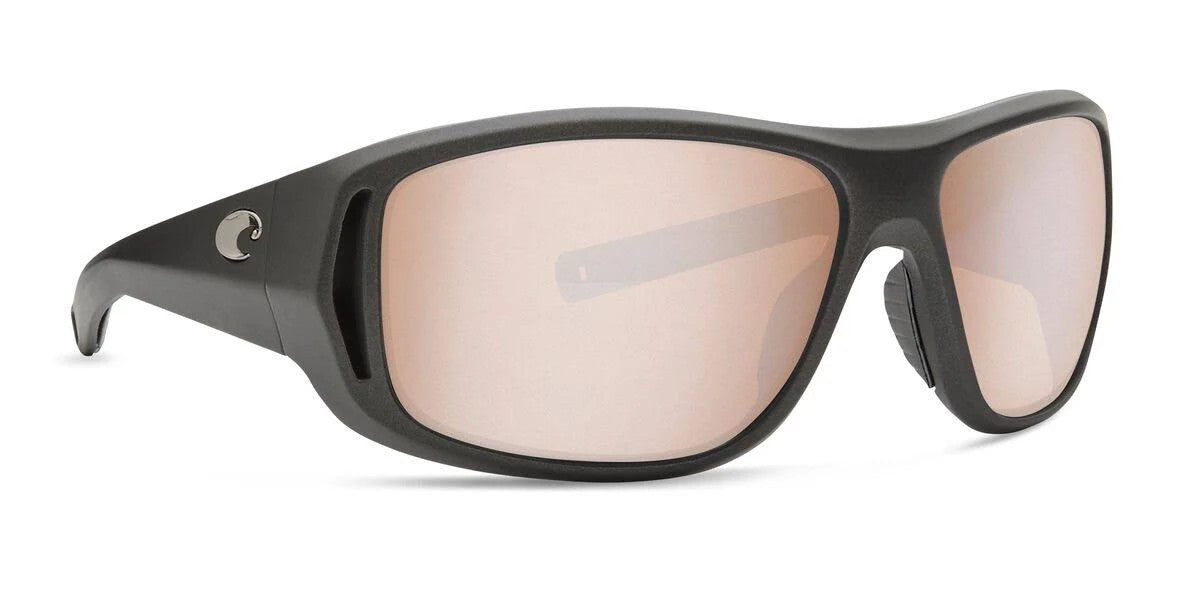 Costa Montauk 580G Polarized Sunglasses - Matte Steel Gray Metallic/Copper Silver Mirror