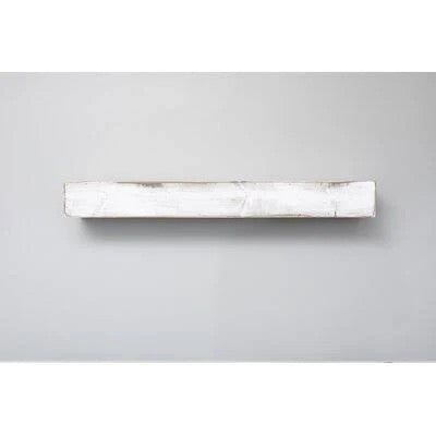 Floating Shelf in Shabby White Solid Wood Handmade Rustic Style Wall Shelf Essex Hand Crafted Wood Products Size: 4