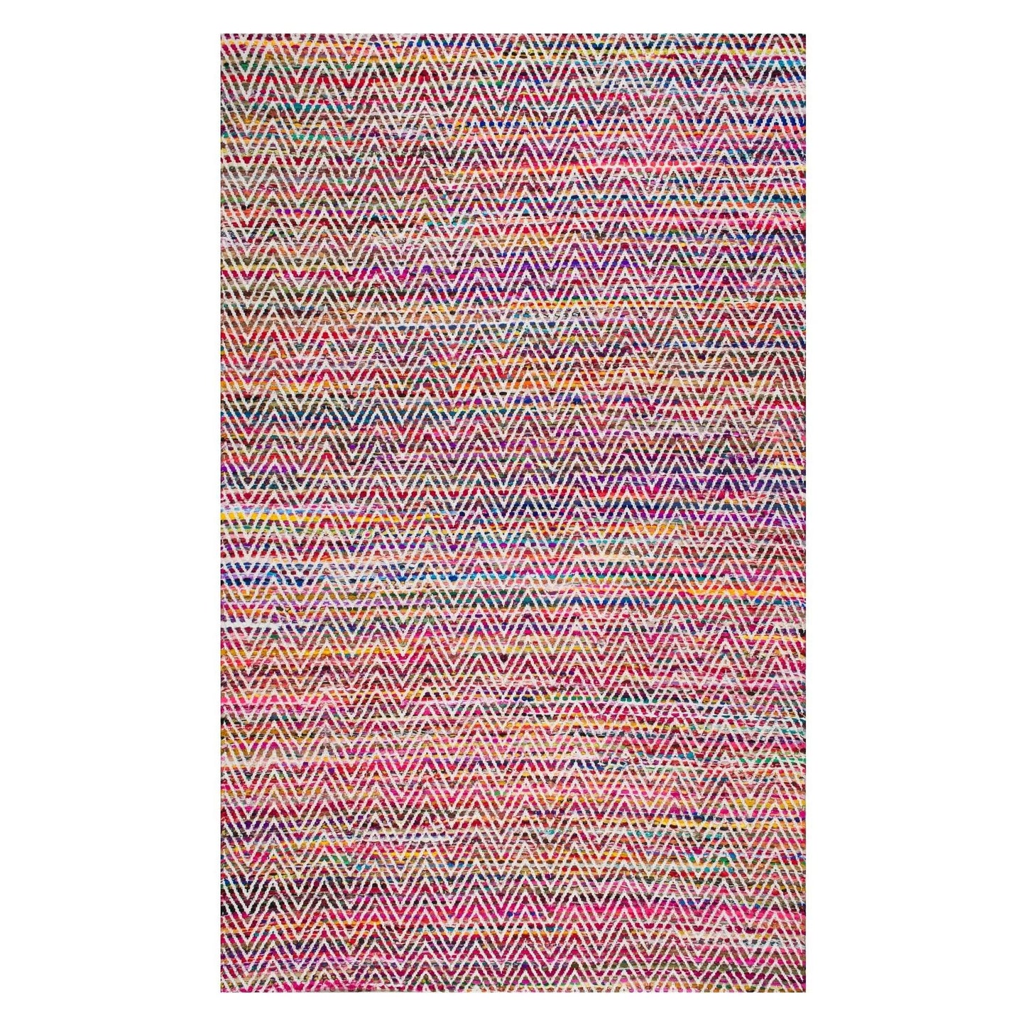 4x6 Hand Woven Chevron Rochell Area Rug Magenta - nuLOOM