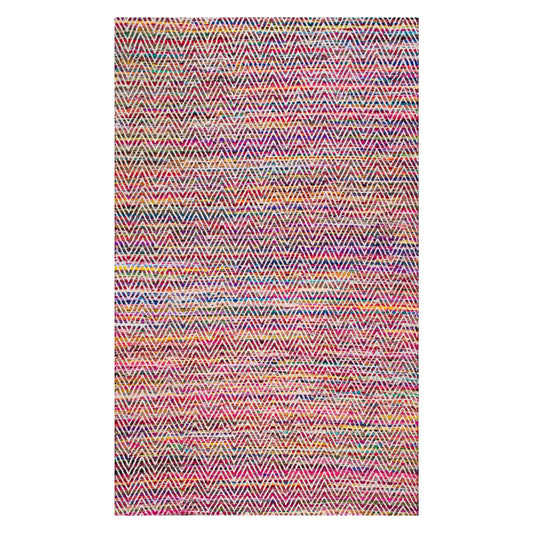 4x6 Hand Woven Chevron Rochell Area Rug Magenta - nuLOOM