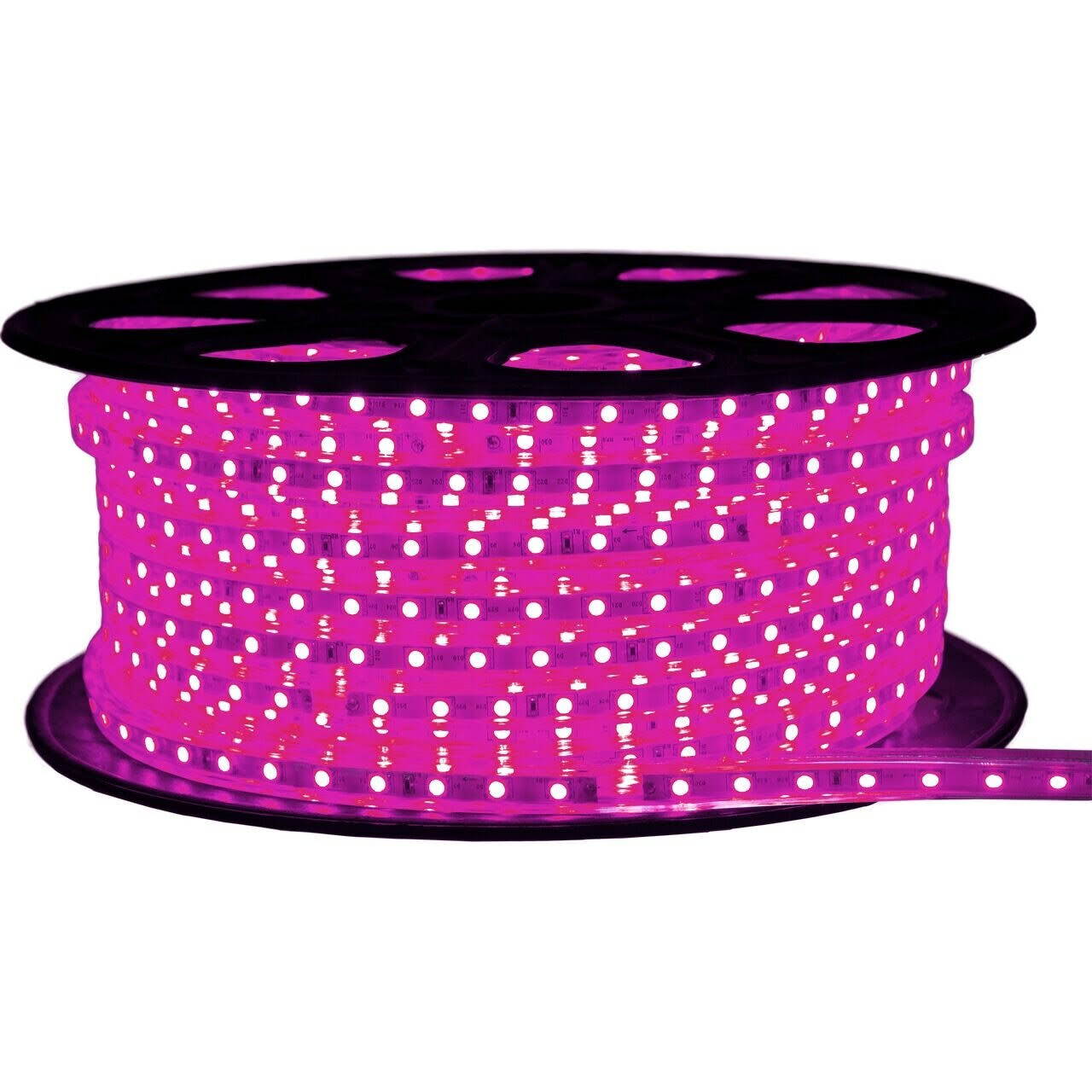 Pink LED Strip Light - 120 Volt - High Output (SMD 5050) - 148 Feet