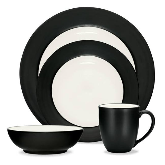 Noritake Colorwave 4-Piece Rim Place Setting, Graphite