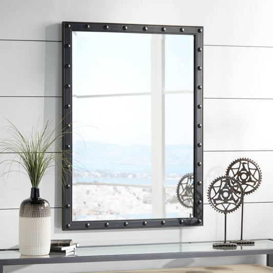 Uttermost Braddock Black 28 x 38 Frame Wall Mirror