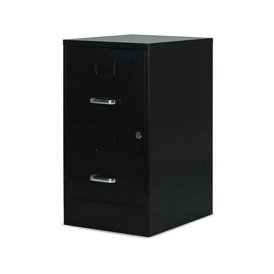 Staples - Vertical filing cabinet - 2 drawers - metal - black