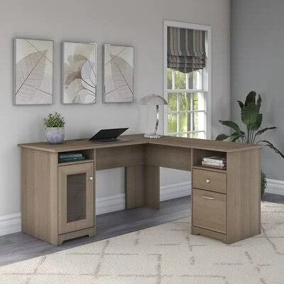 Hillsdale L-Shape Executive Desk Red Barrel Studio Color: Ash Gray