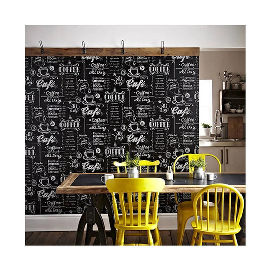 Graham Brown Coffee Shop Black and White Wallpaper