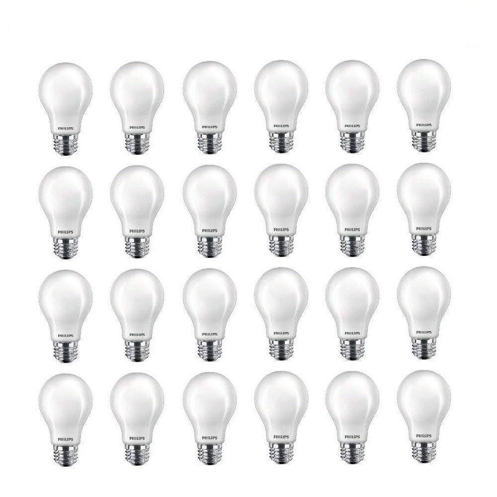 Philips LED 545921 Non-Dimmable A19 Light Bulb 800-Lumen 2700-Kelvin 10 (60 Watt Equivalent) E26 Base Soft White 24-Pack 24 Piece