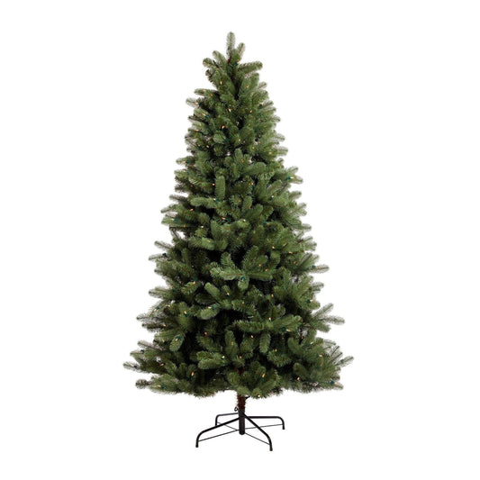 Noma 6.5-foot Pre-Lit Christmas Tree with Lights | Hudson Spruce | 300 LED Bulbs | Clear Warm White Lights | 1125 Branch Tips