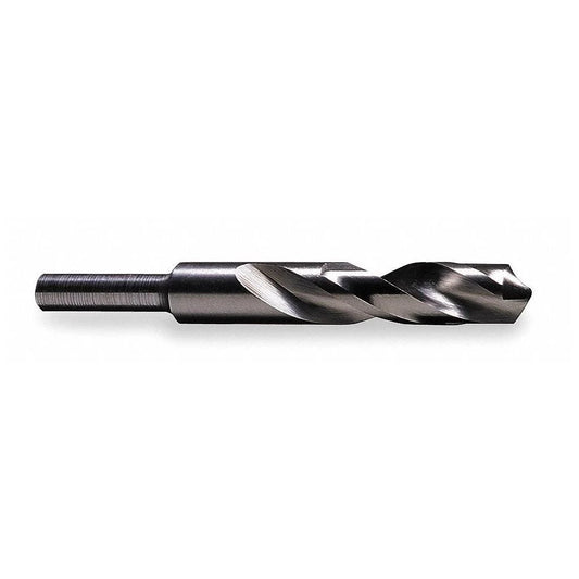 Cle-Line C20739 Reduced Shank Drill Bit, 39/64 inch, 118, High Speed Steel, Black Oxide