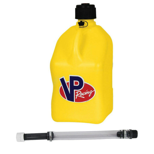 VP Racing 5 Gallon Motorsport Racing Fuel Utility Jug GAS Can 14 inch Hose, Yellow