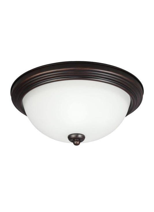 Sea Gull Lighting 2-Light Burnt Sienna Ceiling Flush Mount