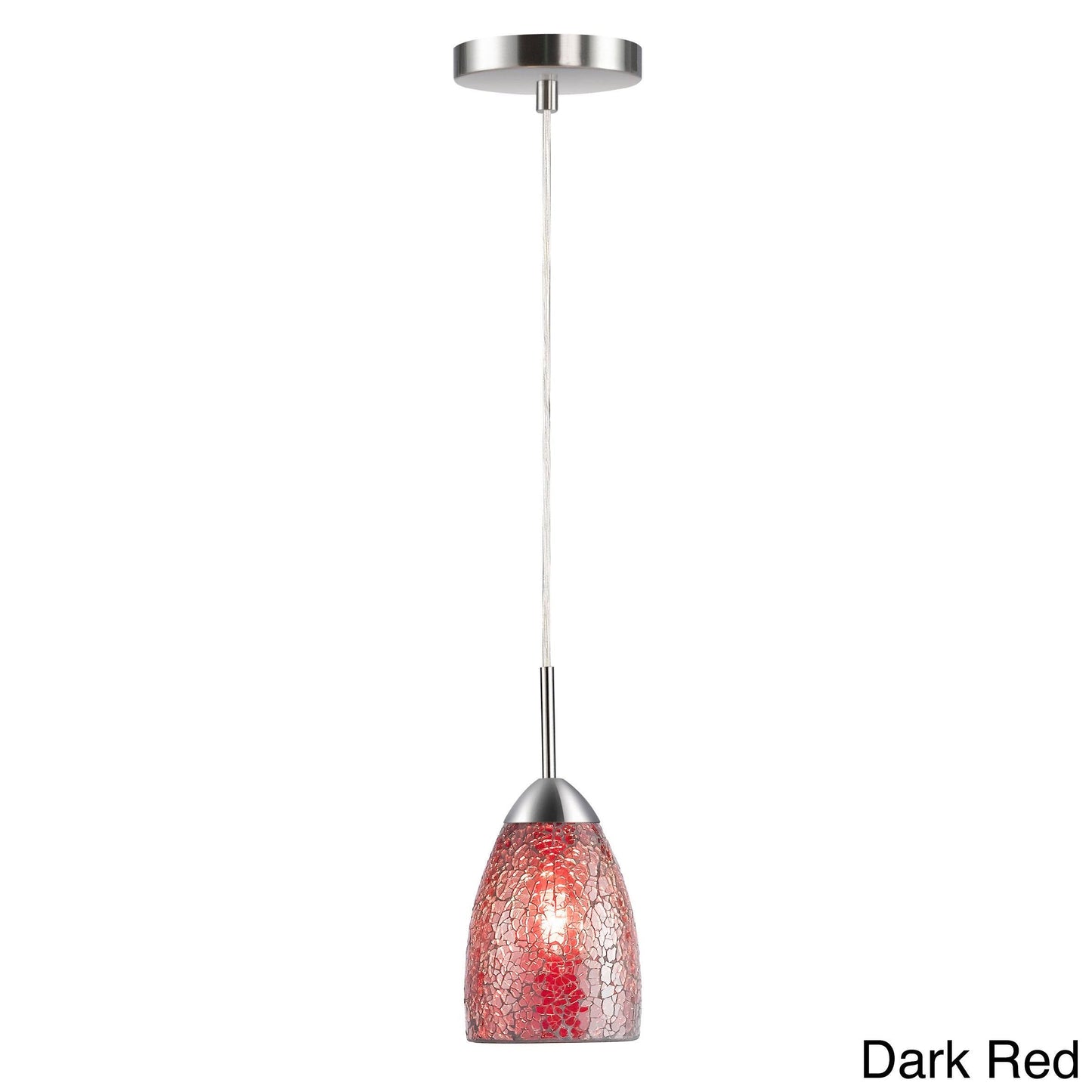 Woodbridge Lighting 13223STN-M20 Venezia Mini-Pendant (Mosaic Red - 1-Light)