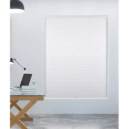 Arlo Blinds Single Cell Room Darkening Cordless Cellular Shades, Color: White, Size: 39.5 inchw x 60 inchh, Size: 39.5Wx60H