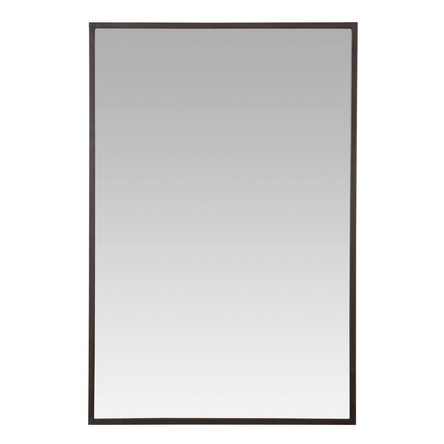 Bali Modern Rectangle Wall Mirror (Grey - 36H x 24W x 2D), Gray