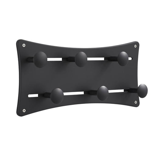 Safco 6422BL Coat Adjustable Wall Rack, Black, 17 1/2 x 2 3/4 x 8 1/4