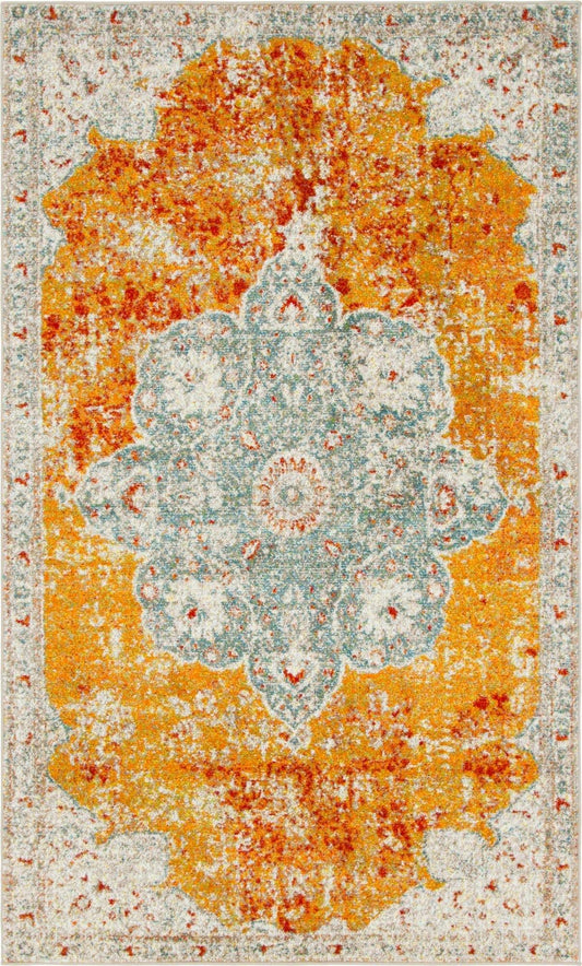 Unique Loom Violino Rosso Rug, Orange (5 0 x 8 0)