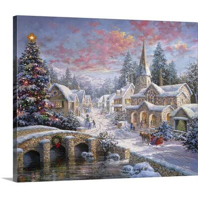 Christmas Art Heaven on Earth by Nicky Boehme Painting Print Great Big Canvas Format Canvas, Size 24 H x 30 W x 1.5 D