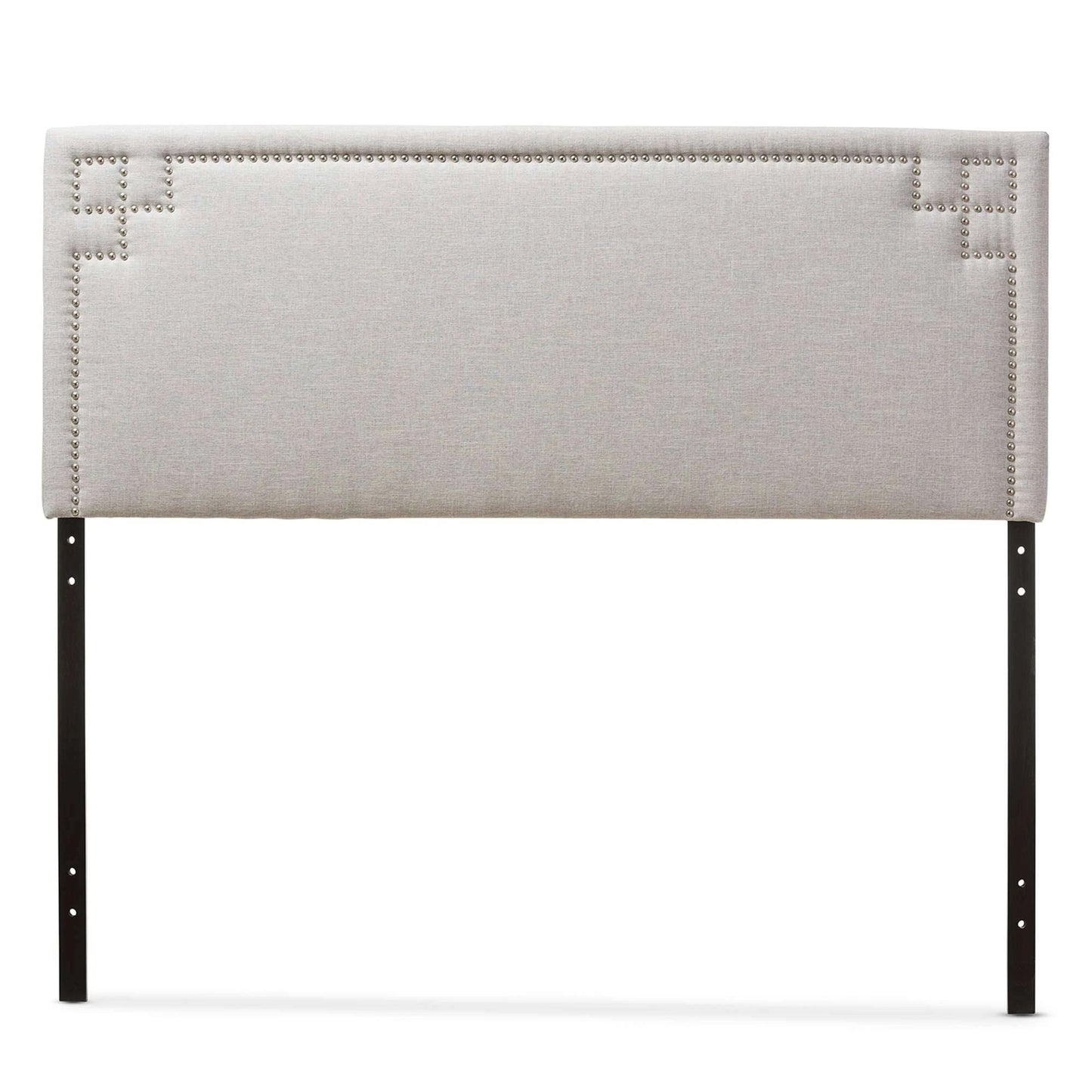 Baxton Studio Geneva Upholstered Headboard, Grayish Beige, King