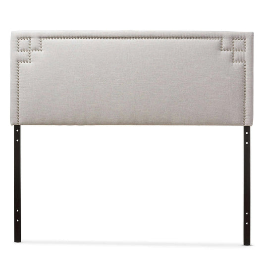 Baxton Studio Geneva Upholstered Headboard, Grayish Beige, King