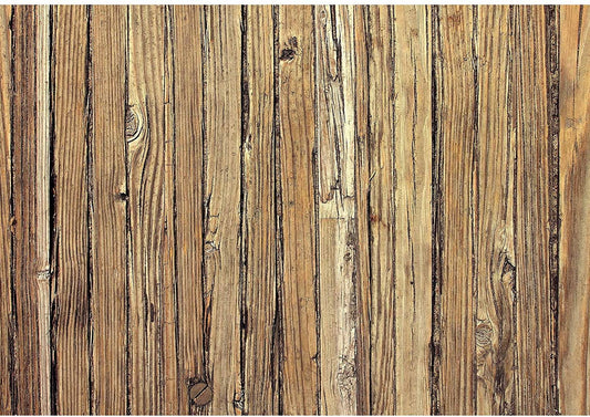 Wall26 - Old Weathered Wood Background and Natural Distressed Antique Planks - Removable Wall Mural | Self-Adhesive Large Wallpaper - 100x144 Inches,