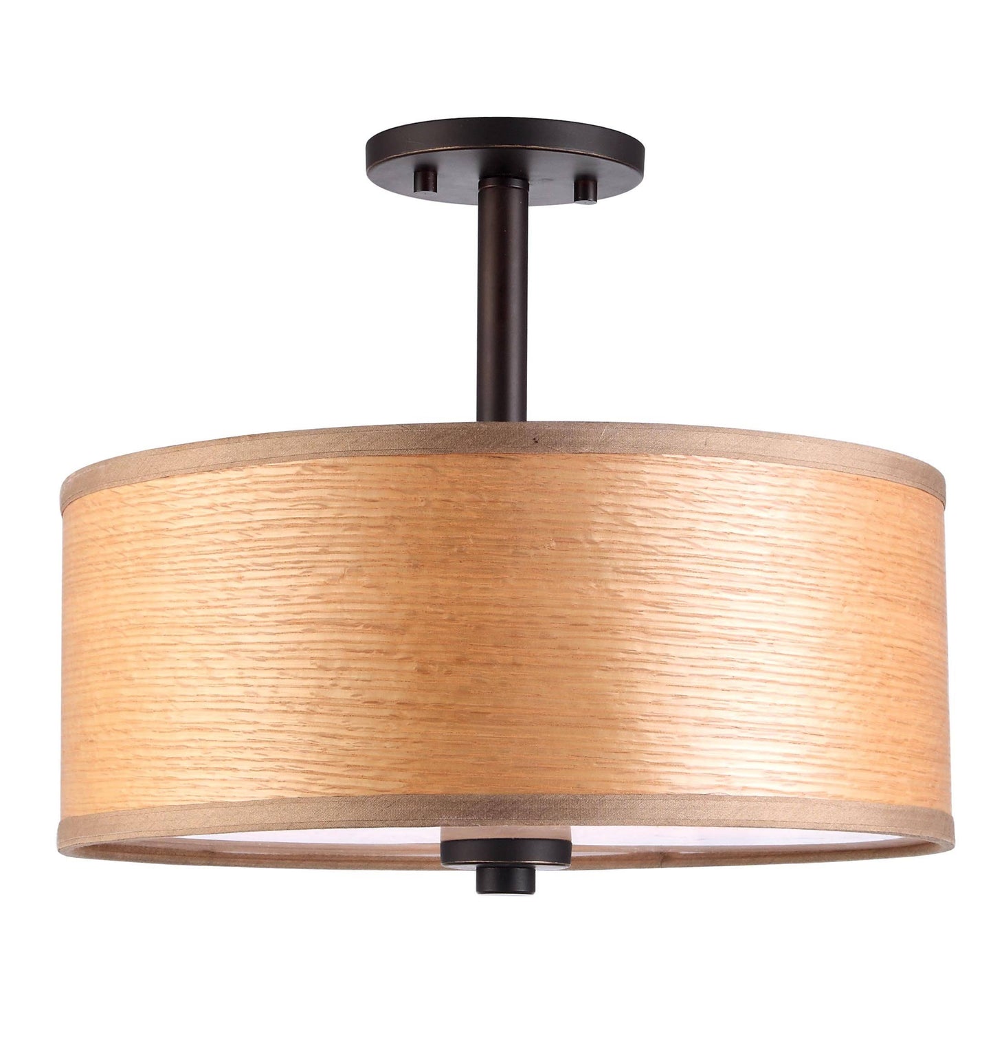 Woodbridge Lighting 3-Light Semi Flush Mount, Bronze