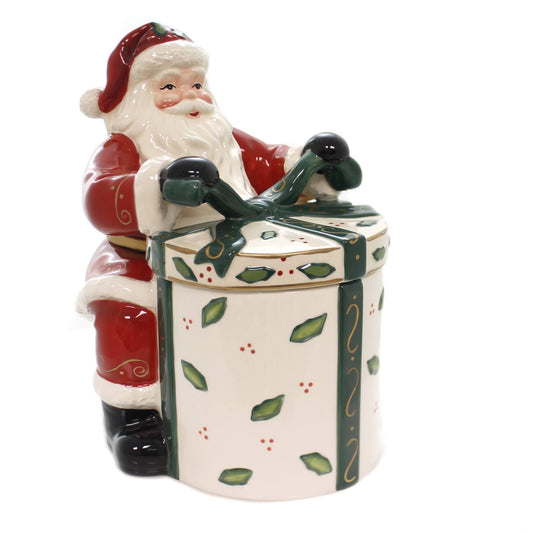 Santa with Gift Cookie Jar